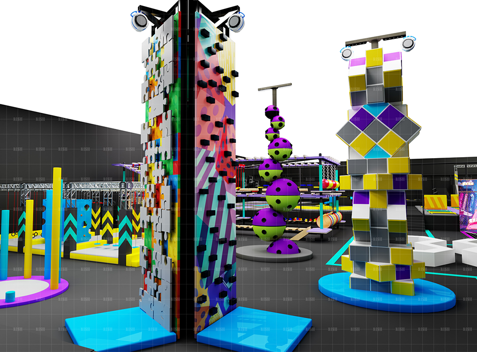 Rope Adventure Park Ninja Warrior Big Air Trampoline