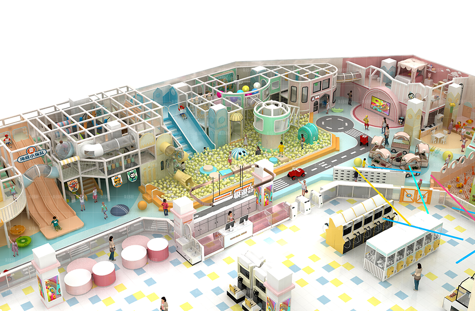 Large Indoor Play Structure Mini Trampoline Park Supplier